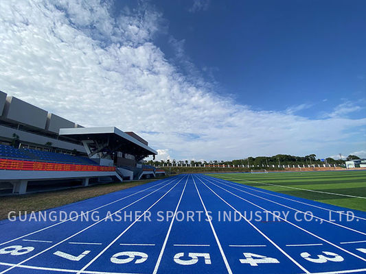 オーダーメイドフルポリウレタンゴム 走行コース表面 屋外施設用 保守費が少ない スポーツ施設用 完全PU合成コース