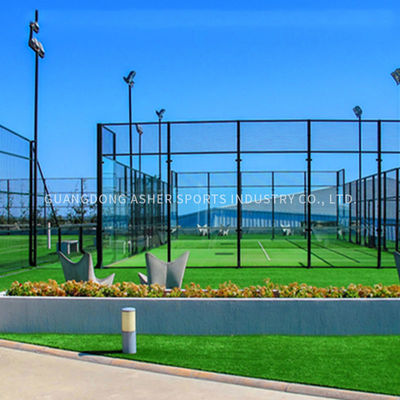 Padelのテニス コートの習慣12mmの高さの草の表面をつけるLED