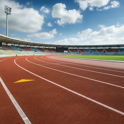 排水と紫外線耐性 衝撃吸収性 35%~50%のIAAF走行コース