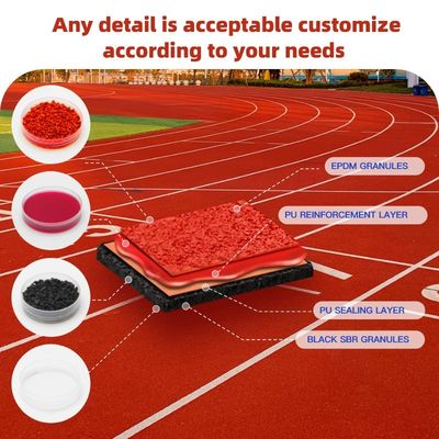 耐久性13-25mmサンドウィッチプラスチックランニングトラック