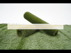 天候耐性があり,サッカースタジアムの現実的な合成芝 高性能で天然に見える人工サッカー芝