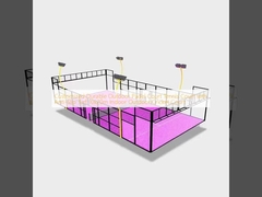 パーソナライズされた耐久性屋外パデルコート 滑り防げる芝生付きテニスコート 10x20m 屋外クリケットコート