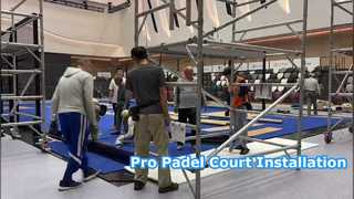 プロフェッショナル Padel Court 人工芝設置プロセス